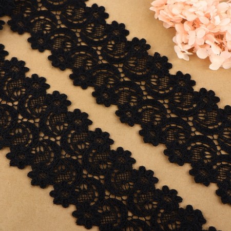 Lace Hipure, 65 ± 5 mm × 6.8 ± 0.5 m, black color-1