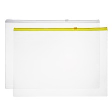 Set folder-convert on the zipper format A4, 120 md, 2 pieces, 2 colors, transparent, with zipper 33 x 23.7 cm