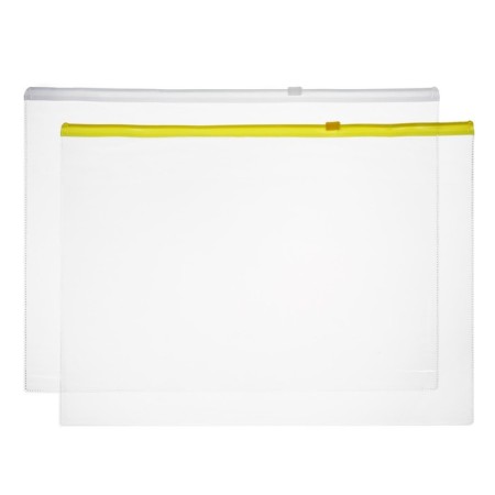 Set folder-convert on the zipper format A4, 120 md, 2 pieces, 2 colors, transparent, with zipper 33 x 23.7 cm