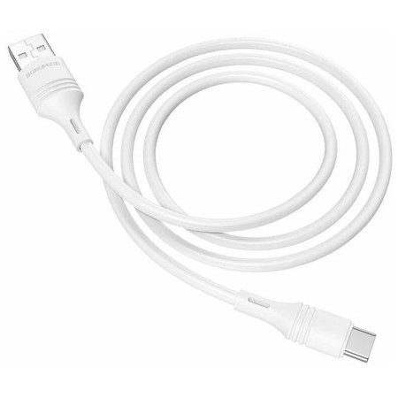 Cable Borofone BX43, microUSB - USB, 2.4 A, 1 m, PVC braid, white-2