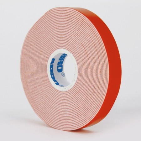 Bilateral tape ABRO OE-12-R, on a foamed basis, heat-resistant, white, 12 mm x 5 m