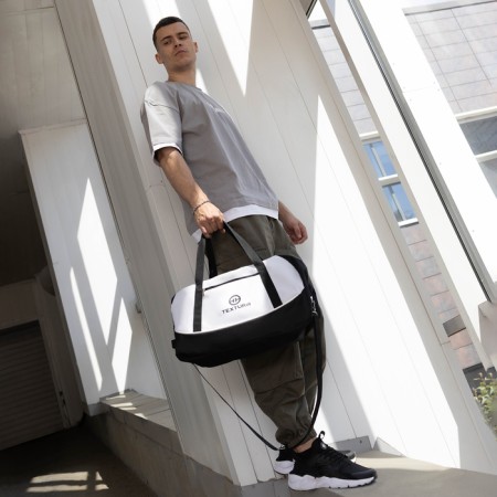 Sports bag, Textura, average size, black/white color-7