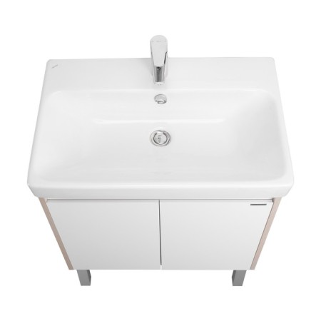Tumbling under the Aquaton sink Scandil Doors, 70 cm, white gloss color, oak Verona-3