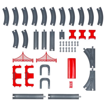 Railway for children "My City", 72 items, on batteries-4