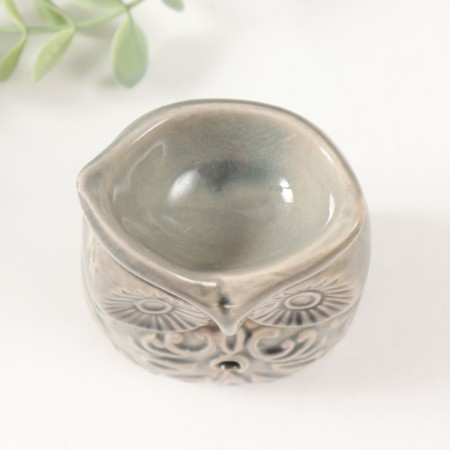 Aroma lamp ceramics "Patterned owl" mix 9.5x7.5x6 cm-5