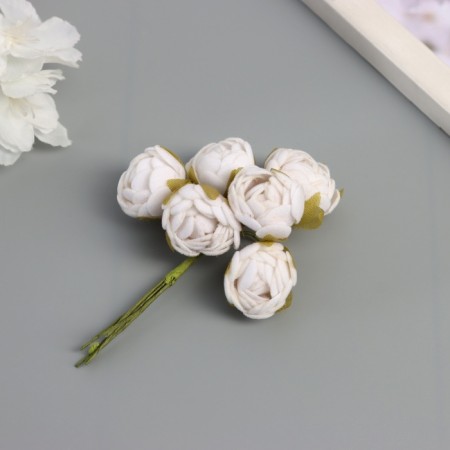 Decor for creativity "Piono" White (1 set = 1 bouquet) in the bouquet 6 pcs 2.5x10.5 cm-1