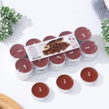 A set of aromatic tea candles in the Espresso thermal shrinkage, 3.8x1.6 cm, 3.5 hours, 12 g, 20 pieces
