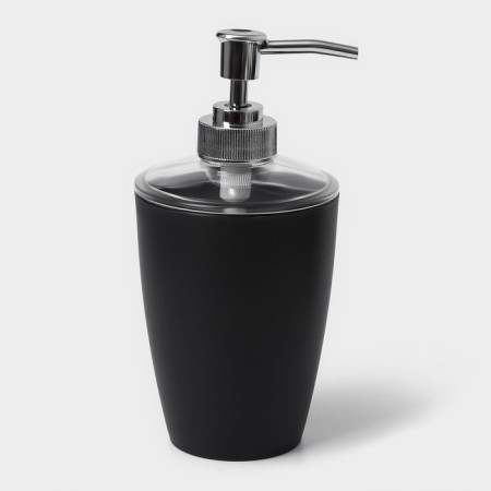 Set for the bathroom “Standard”, 4 items: soap dispenser, soap dish, 2 cups, 24 × 8 × 17 cm, black color is black-3