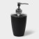 Set for the bathroom “Standard”, 4 items: soap dispenser, soap dish, 2 cups, 24 × 8 × 17 cm, black color is black