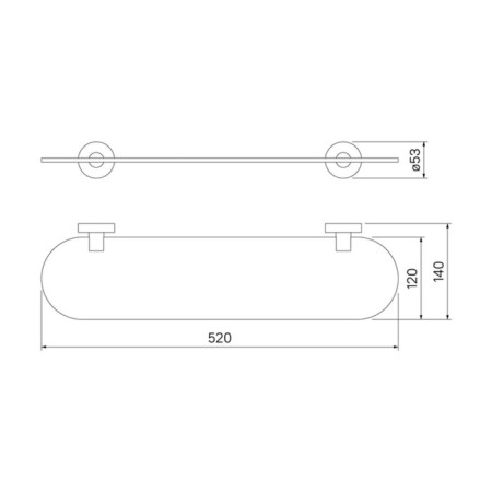 IDDIS SENA SensSG0i44 shelf, matte glass, glossy chromium color-3