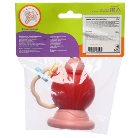 Rattle "pipe", red color, crumb me-5