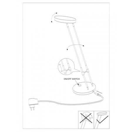 GEXO table lamp 2.5W LED chrome 12.5x12.5x32cm-1
