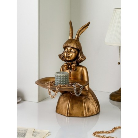 Steam for the little things "Girl", polystone, 51 cm, color gold