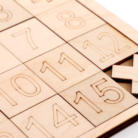 Game set of puzzles 2 in 1 "Fifteen + stroke Noliki"-2