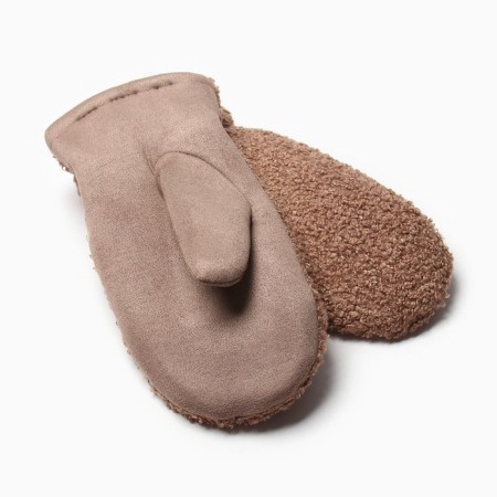 Women's mittens for claim Minaku 25 cm beige-1