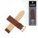 Solomon watch strap, 22 mm, genuine leather, L-20 cm, brown with embossing