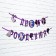 Garland on the tape "Happy Birthday!", Violet, 250 cm