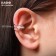 Earring "Kaff" line with rhinestones and pearls, white color in silver