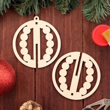 Wooden toy on the tree "beads", ball, diameter 8 cm-1