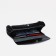 Women's wallet on the button, black color