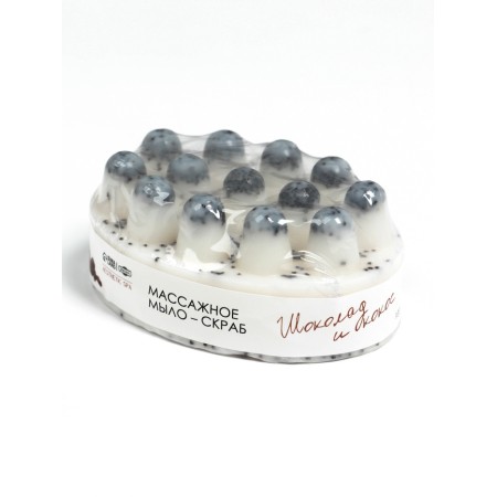 Massage soap with a scrub "Chocolate and Kosos", 100 g, Dobroparov-3