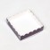 Box for cookies with PVC lid, lilac, 12 x 12 x 3 cm
