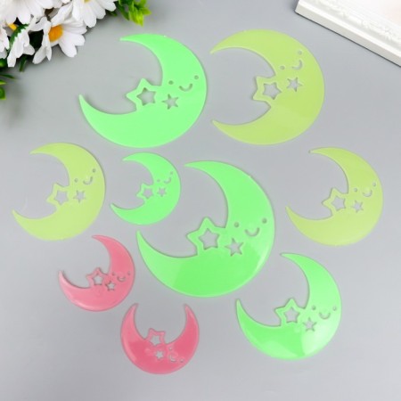 Sticker phosphorus plastic "months" set 9 pcs MIX 17x12 cm-4