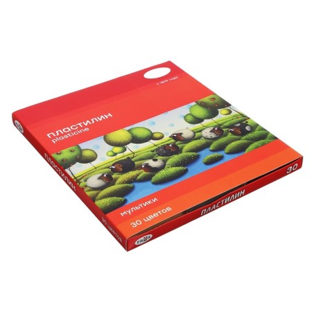Plasticine 30 colors 600 g, gamma "cartoons", with a stack, cardboard packaging 210119_04-2