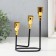 Summary Metal for 3 candles "Athena" black with gold 13x5.8x22.2 cm