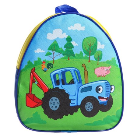 Baby tractor children's backpack Blue Tractor-2