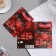 Postcard "Congratulations!" Glitter, Congrev, red background, 12x19.5 cm