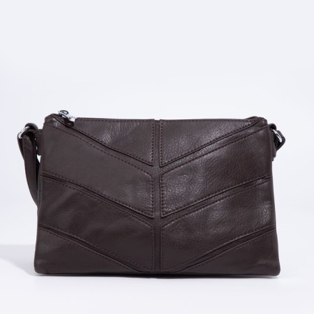Cross-Bodi Bag on a zipper, brown color