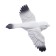 Decoration wall -mounted, gypsum panel "birds" 5 pcs, white with black wings