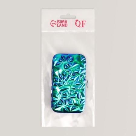 Manicure set, 6 items, in a case, blue-6
