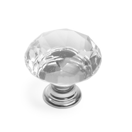 Handle button Cappio, "diamond", glass, d = 40 mm-4