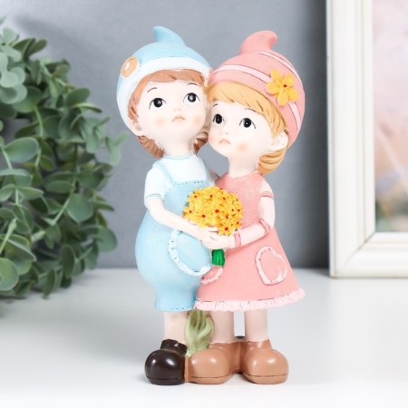 Polystone souvenir "Baby in caps, with a bouquet" MIX 9.5x6x17.5 cm-1