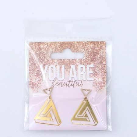 Earrings "You are beautiful", 2.5 x 4 cm-7