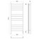 Terminus heated towel rail "Aurora" P12, 500x1250 mm, chrome