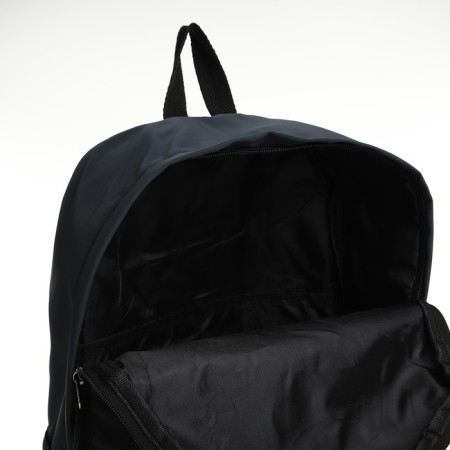 Youth backpack from textiles with lightning, 2 pockets, black color-5