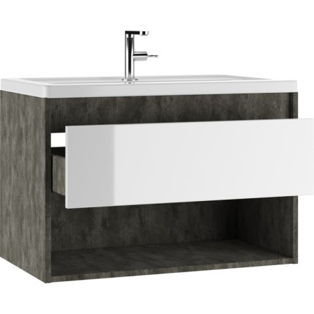 Domino IGAN Domino Domino under the Mario 80 sink, concrete, suspended, with 1 upper box-2
