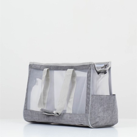 An animal carrier bag with a sliding window, 24 x 25 x 41 cm, gray-2