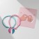 Bracelets "Demetrons" best friends, pink-blue color, 7 cm