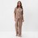 Female set (shirt, trousers) KAFTAN SILK "strip" size 44-46, powder