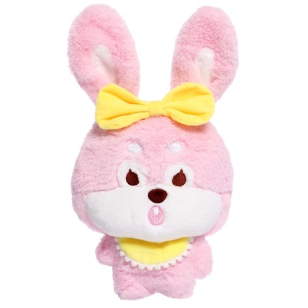 Soft toy "Bunny" with a bow, 20 cm, pink color