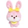 Soft toy "Bunny" with a bow, 20 cm, pink color