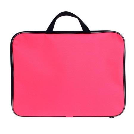 Folder for drawings and drawings A3, 470 x 350 x 20 mm, handles, textile, calligrata standard, pink density 600d-3