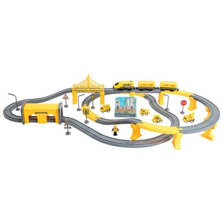 Railway for children "Construction venue", 92 items, on batteries with sound-3