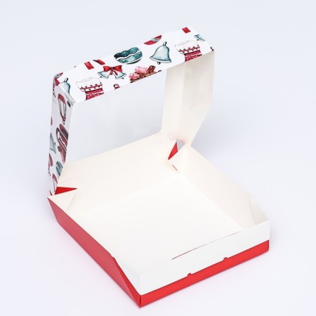 Folding box with a “gift” window, 15 x 15 x 4 cm-4
