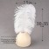 Feather for decor, size: 30-35 cm, white color