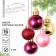 Christmas tree balls New Year, for the New Year, plastic, d = 3 cm, 16 pcs., Wine, pink and gold color